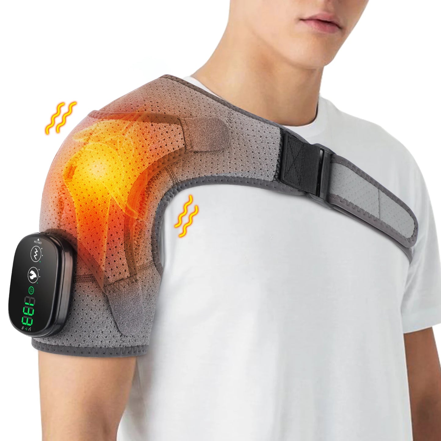 PASTSKY Electric Shoulder Heating Pad With 3 Modes Vibration