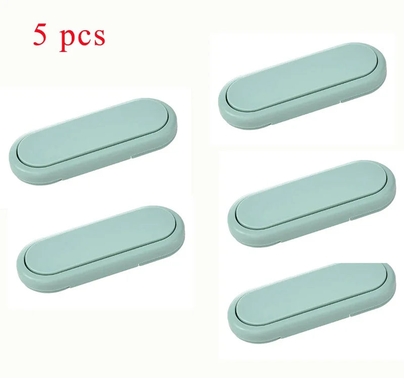Cabinet Door Safety Latch Set Anti Pinch Baby Locks 5pcs