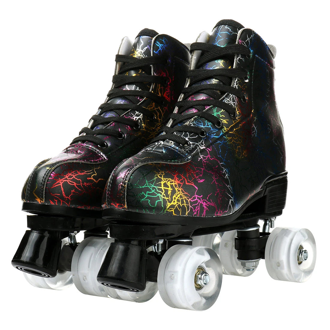 YYW Flashing Quad Roller Skates for Adults Outdoor Use