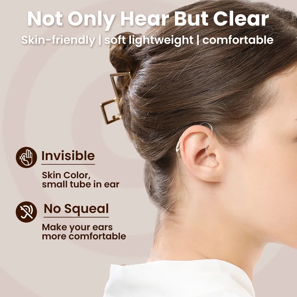 Hign-concerned JINGHAO Rechargeable BTE Hearing Aids With Charger Dock