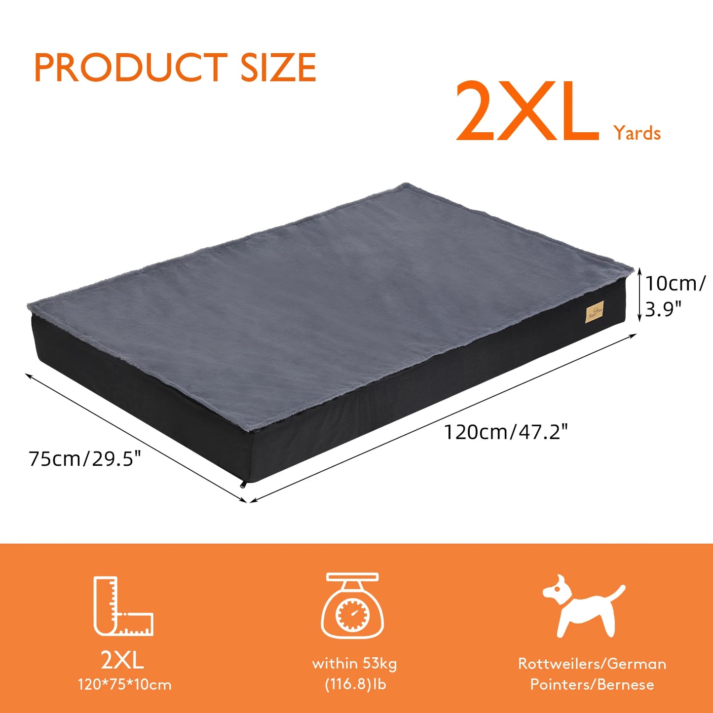 BINGOPAW Washable Orthopedic Dog Bed With Foam Padding