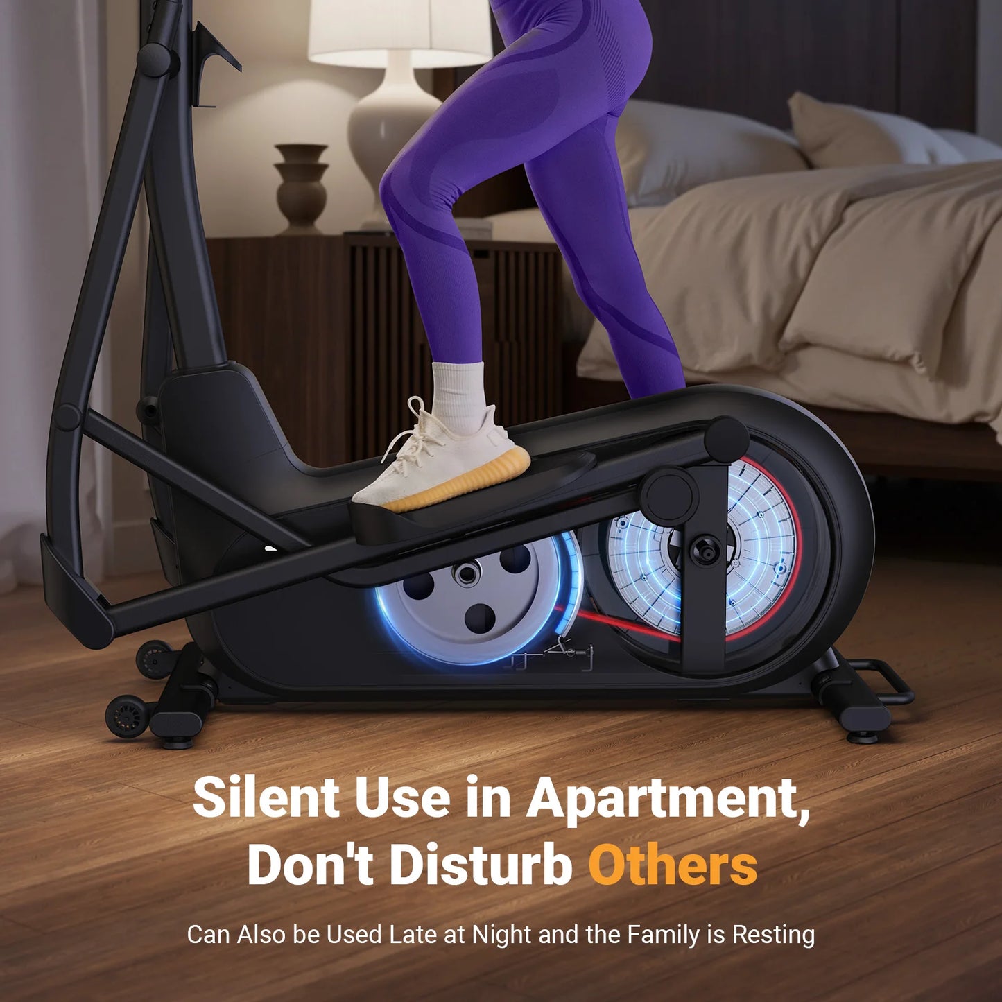 MERACH Elliptical Trainer Magnetic Drive System 8 Resistance Levels