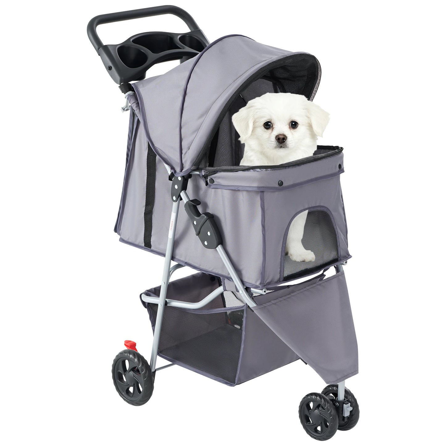 Three Wheel Foldable Pet Stroller for Dogs and Cats