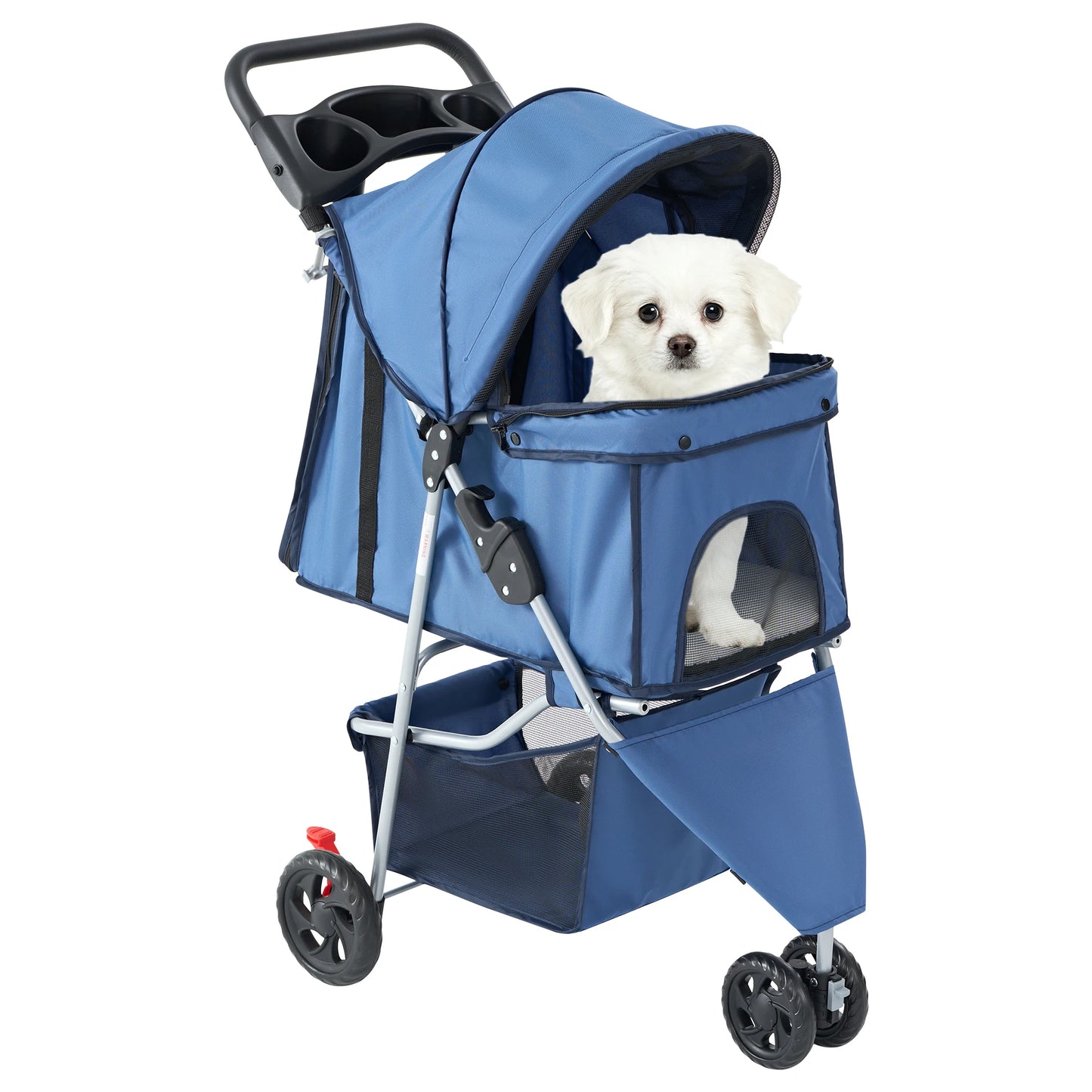 Three Wheel Foldable Pet Stroller for Dogs and Cats
