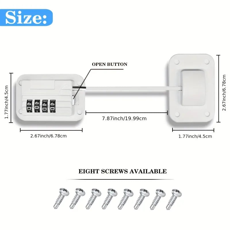 Cabinet Door Lock With Password Protection For Cabinets And Drawers