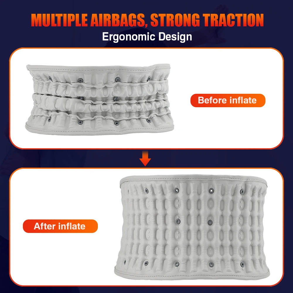PASTSKY Inflatable Lumbar Traction Belt With Heating Rechargeable Battery