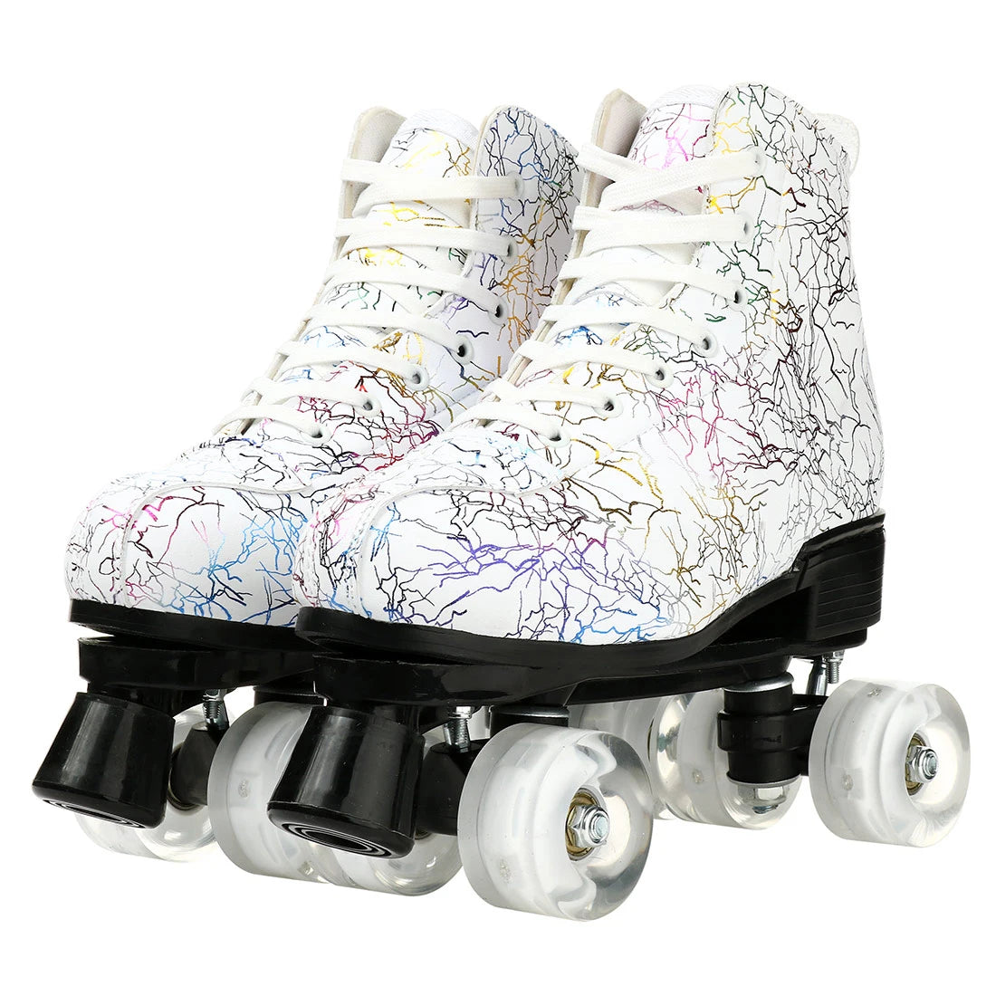 YYW Flashing Quad Roller Skates for Adults Outdoor Use