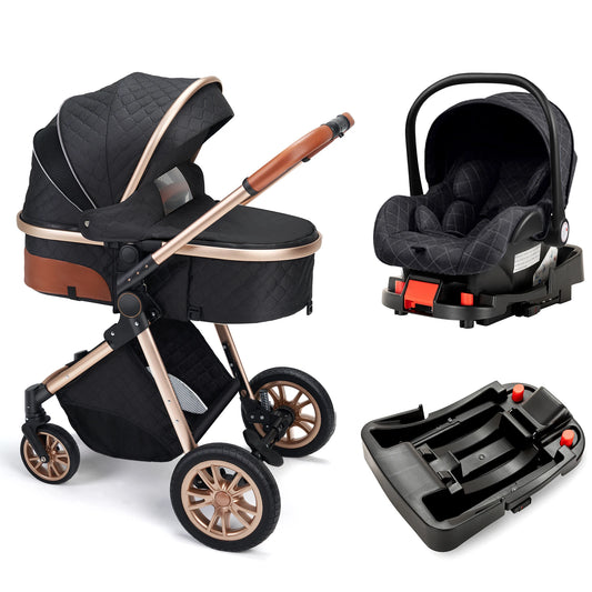 High Landscape 3 In 1 Baby Pram Stroller Reversible Seat