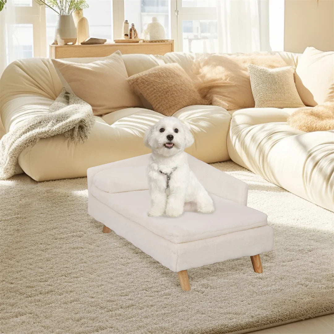 BINGOPAW L Shape Dog Sofa Bed With Plush Cushion Durable