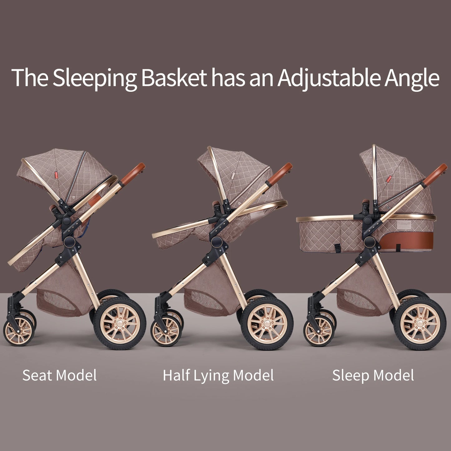 High Landscape 3 In 1 Baby Pram Stroller Reversible Seat