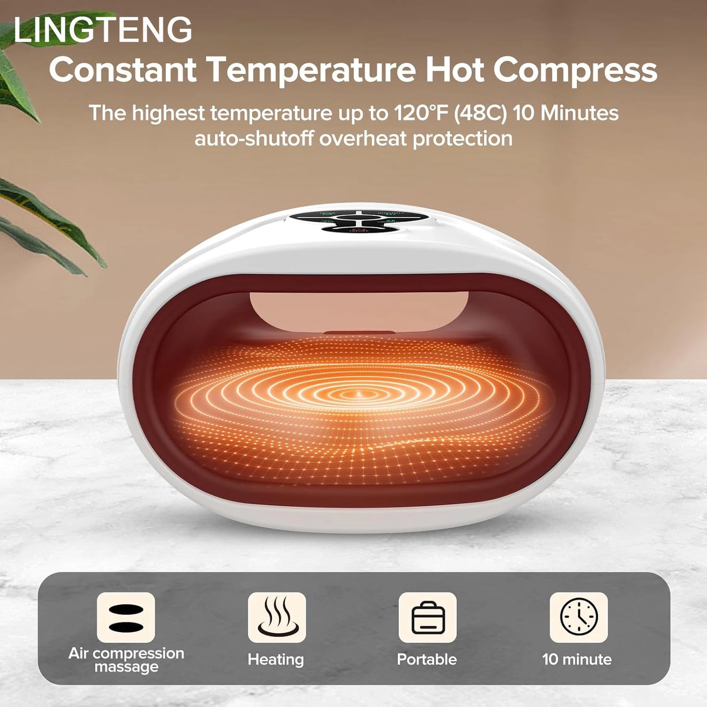 LINGTENG Hand Massager With Heat And Wireless For Arthritis