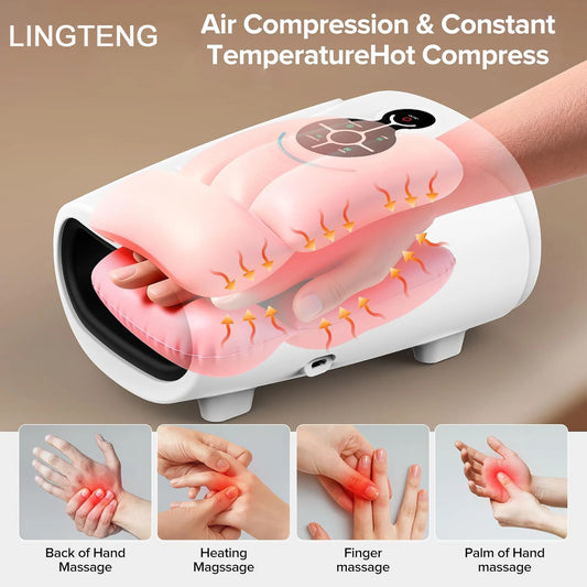 LINGTENG Hand Massager With Heat And Wireless For Arthritis
