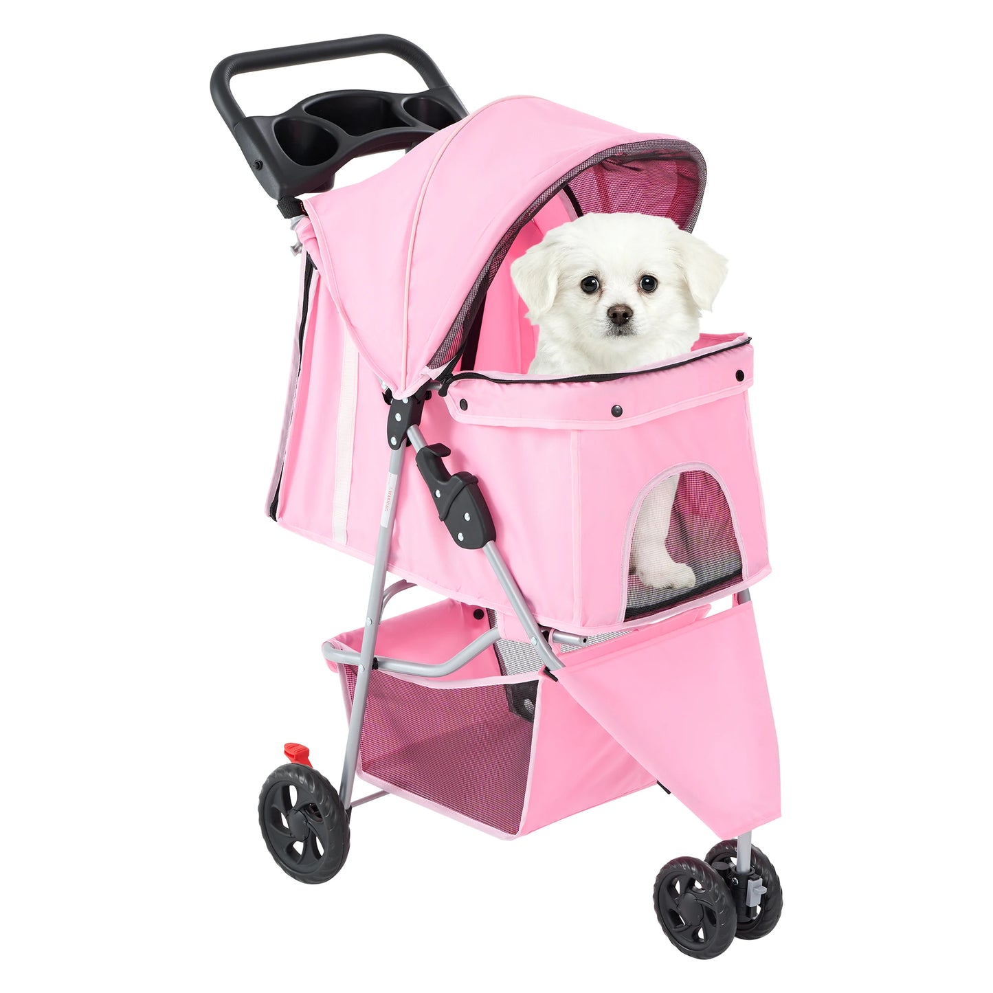 Three Wheel Foldable Pet Stroller for Dogs and Cats
