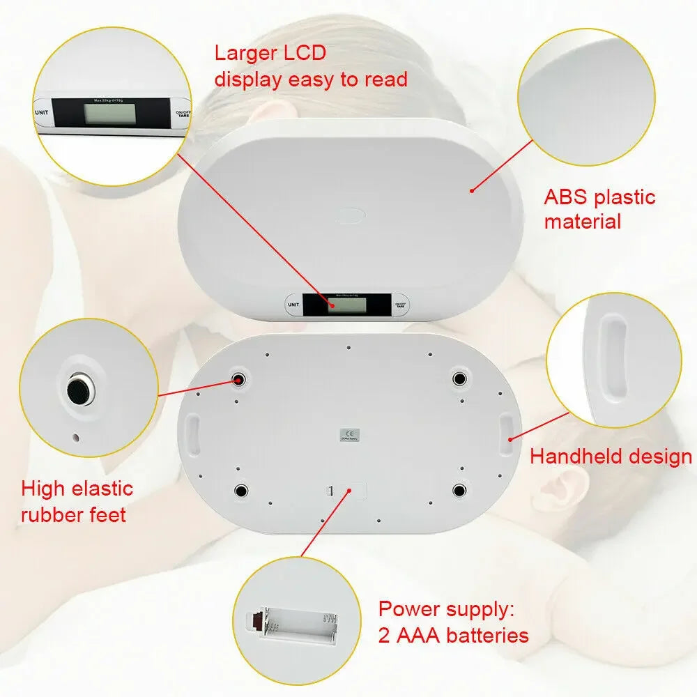 20Kg Digital Baby Scale With Tare Function For Infants