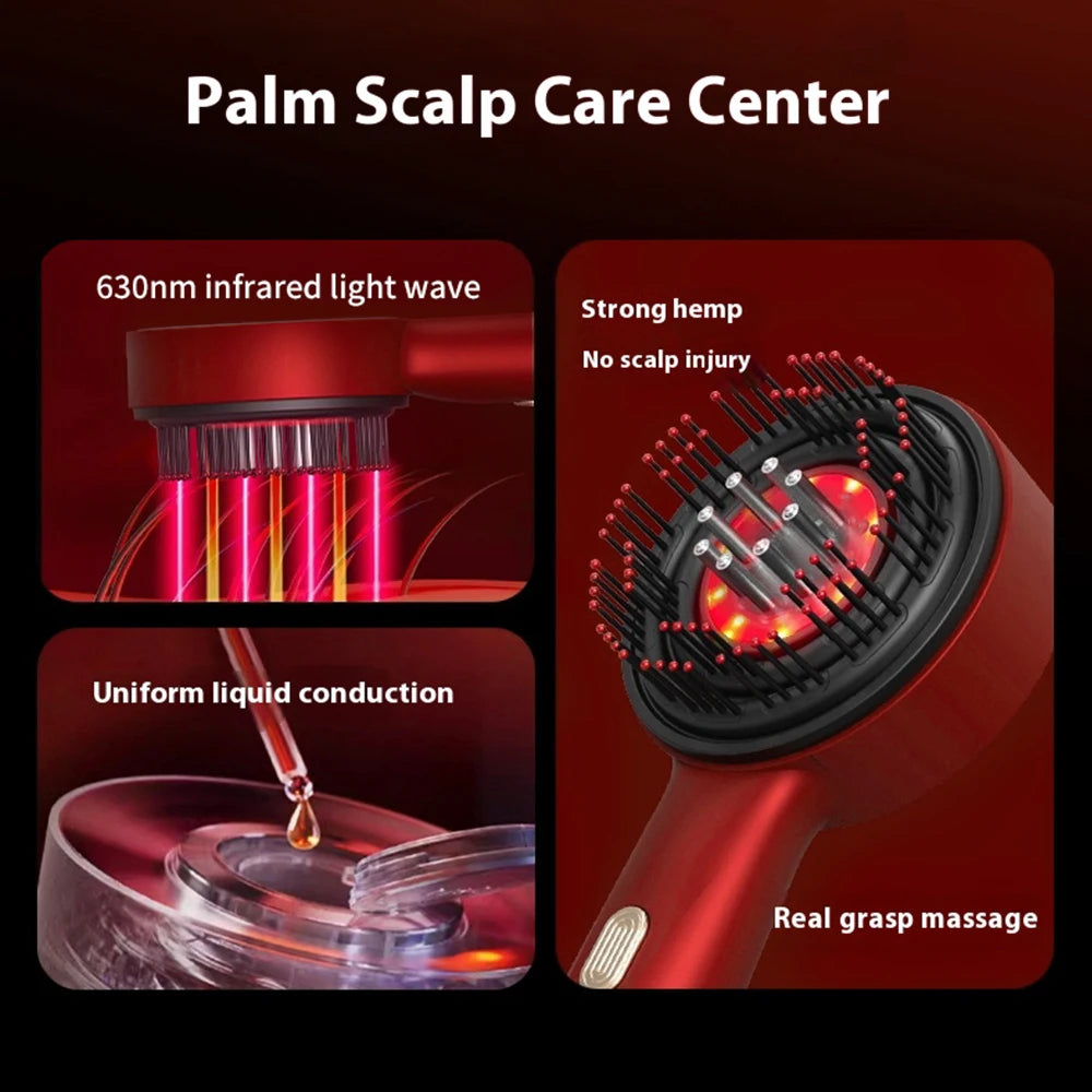 PastSky Electric Vibration Massage Comb Red Light Therapy Hair Growth