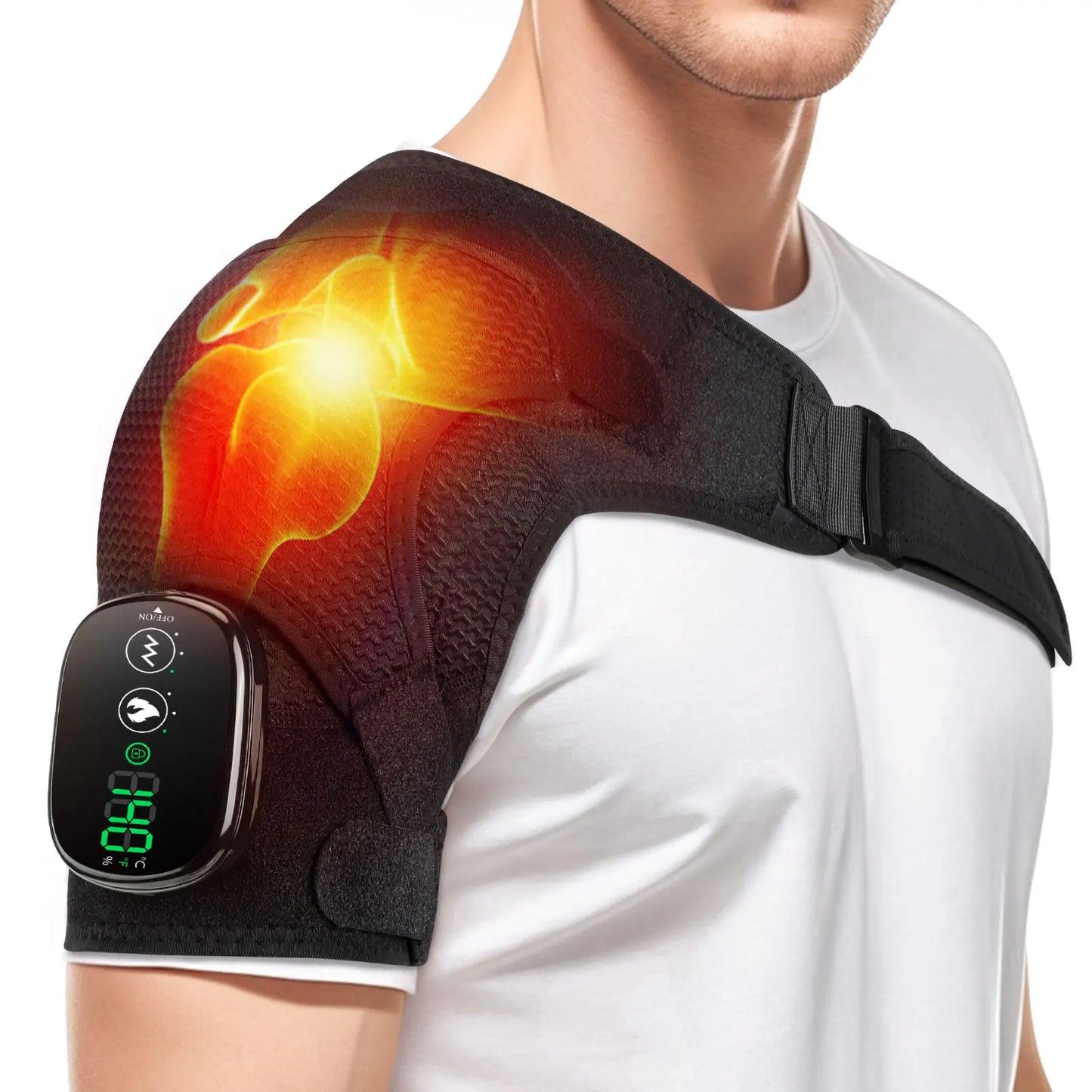 PASTSKY Electric Shoulder Heating Pad With 3 Modes Vibration