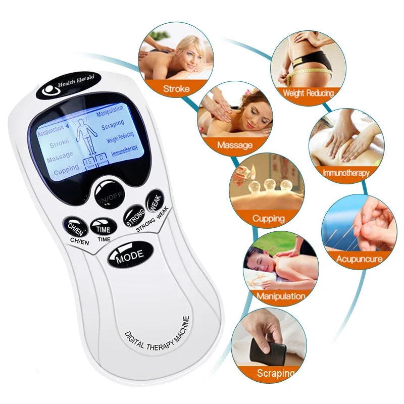 Tens Machine Physiotherapy Electronic Pulse Muscle Stimulator For Pain Relief
