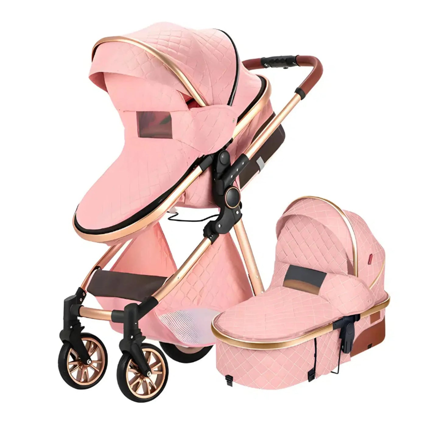 3-in-1 Baby Stroller Pram With Mom Bag Travel System
