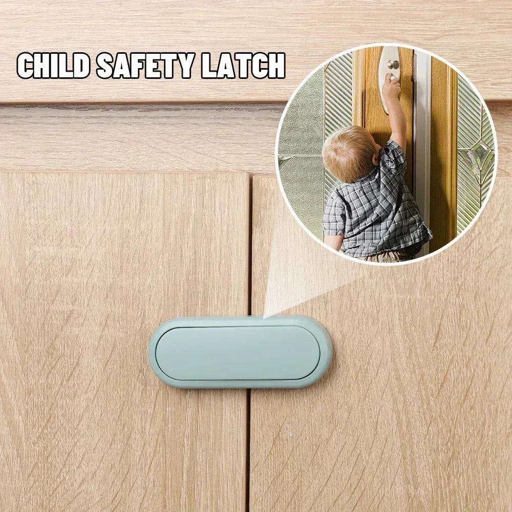 Cabinet Door Safety Latch Set Anti Pinch Baby Locks 5pcs