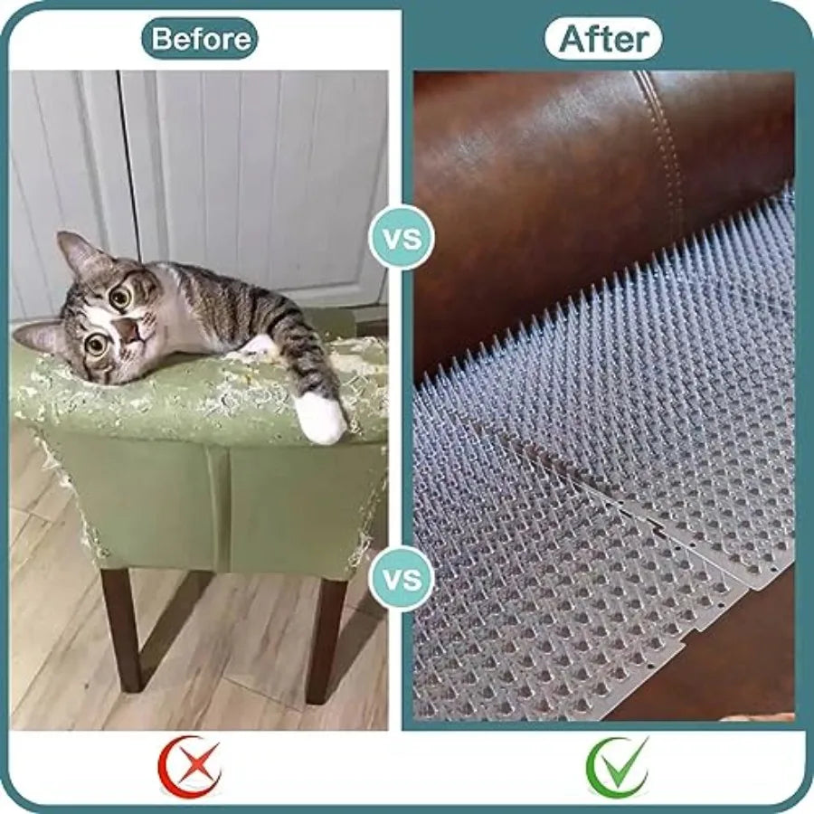 8 Pack Cat Deterrent Scat Mats Outdoor Indoor Training Spikes Plastic Mats