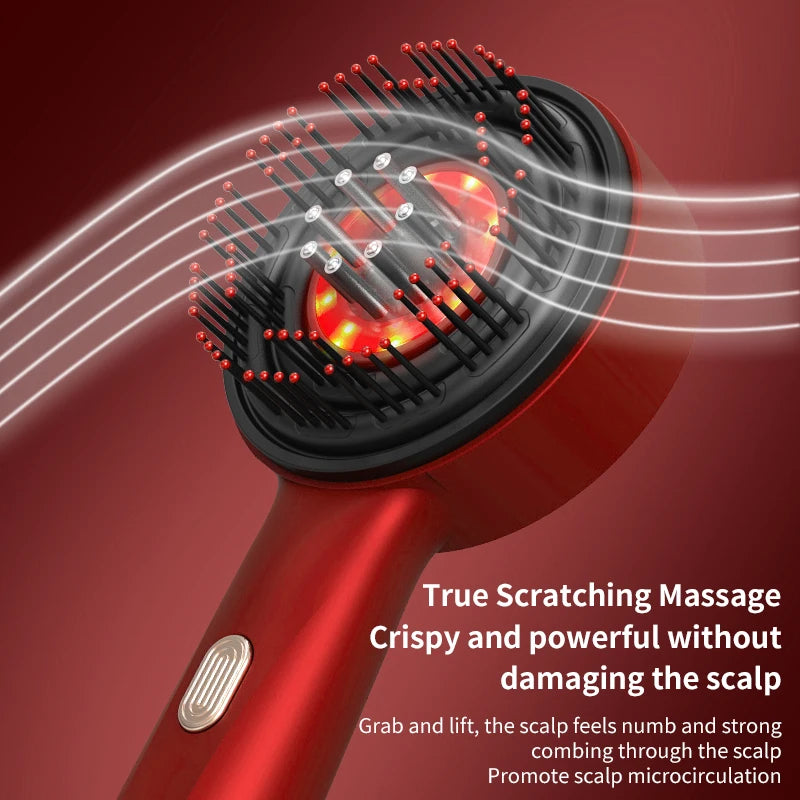 PastSky Electric Vibration Massage Comb Red Light Therapy Hair Growth