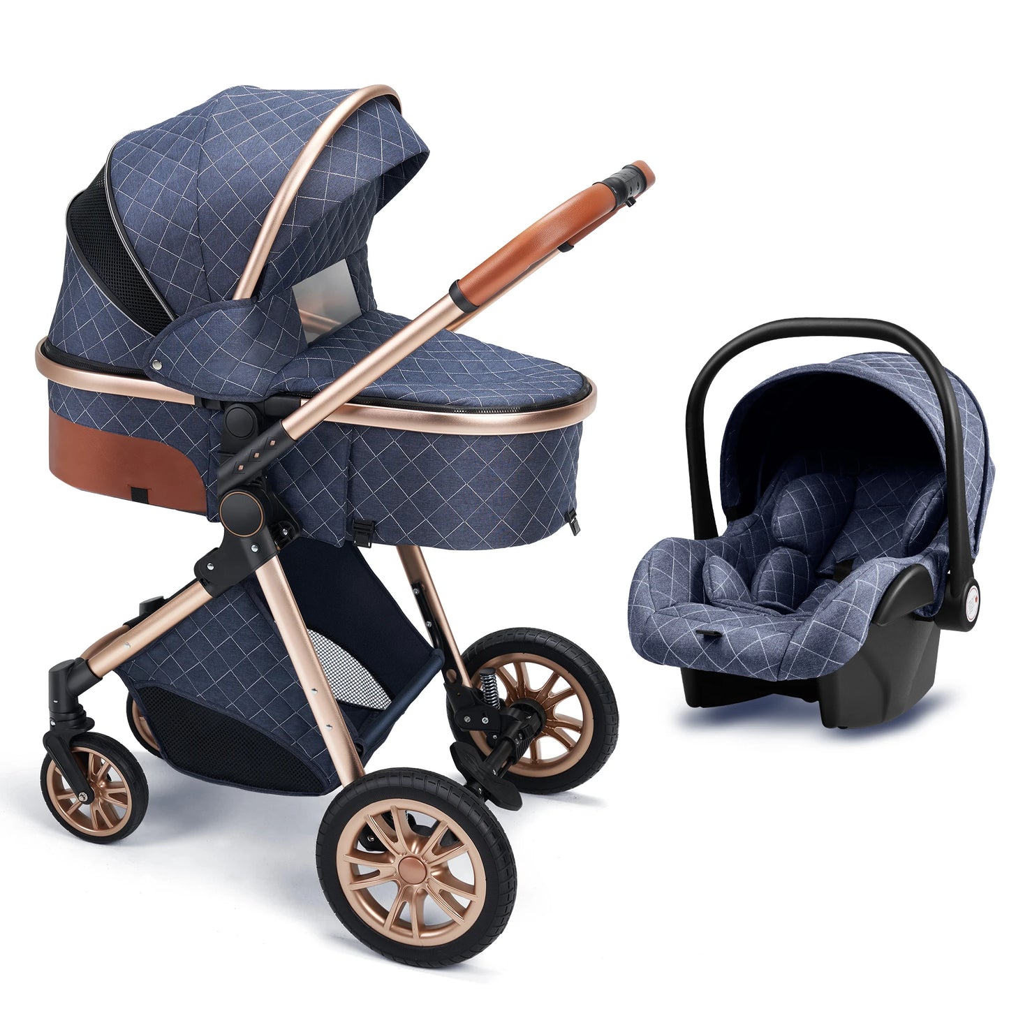 B.childhood All In One Luxury Stroller 3 In 1 High Landscape Pram