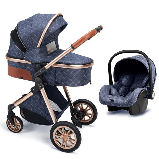 B.childhood All In One Luxury Stroller 3 In 1 High Landscape Pram