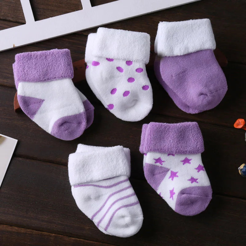 Kiddiezoom Unisex Non Skid Baby Socks 0 To 12 Months