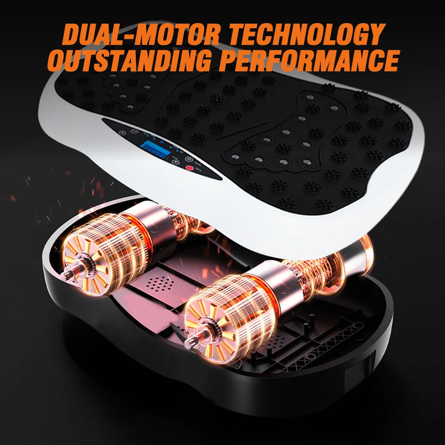 Body Vibration Plate Exercise Machine With Resistance Bands Remote Control