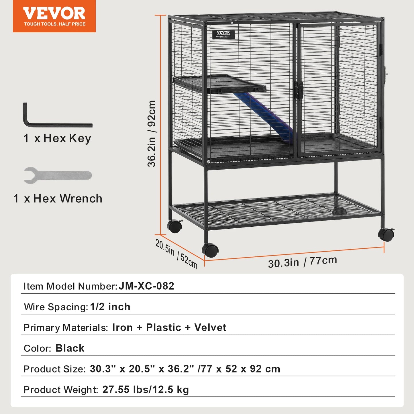 SucceBuy Four Tier Metal Rodent Cage For Small Animals