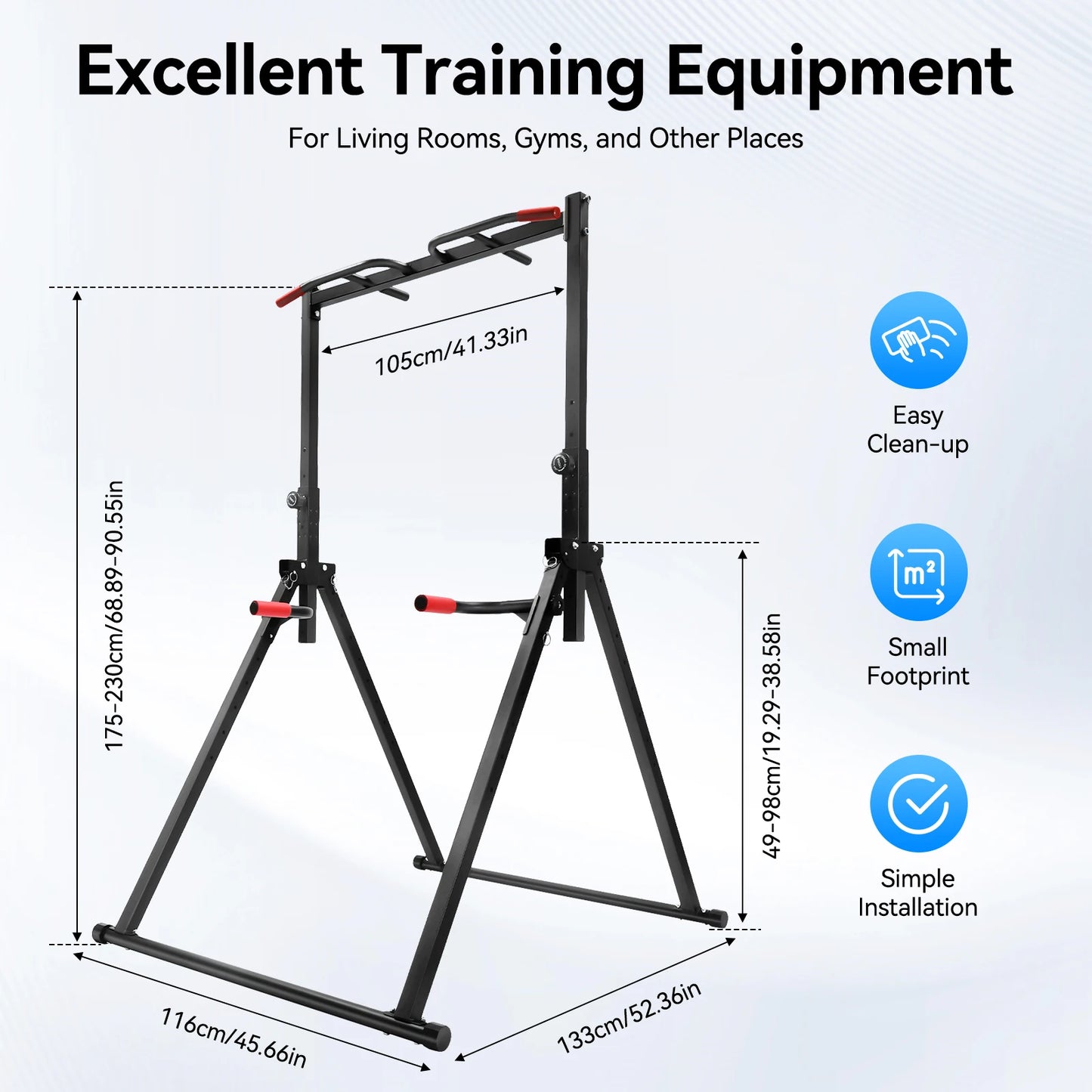 Adjustable Foldable Pull Up Bar 200kg Load With Parallel Bars