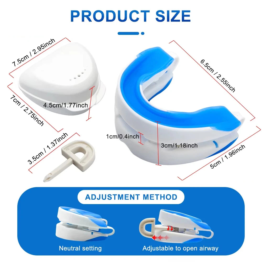 Night Sleep Adjustable Anti Snore Mouth Guard For Bruxism And Snoring Reduction