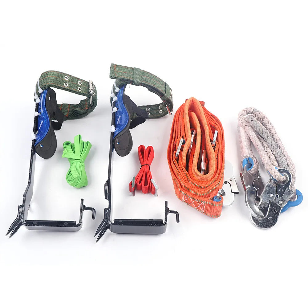 Bymaocar Tree Climbing Spike Set With Safety Belt Carabiner Lanyard