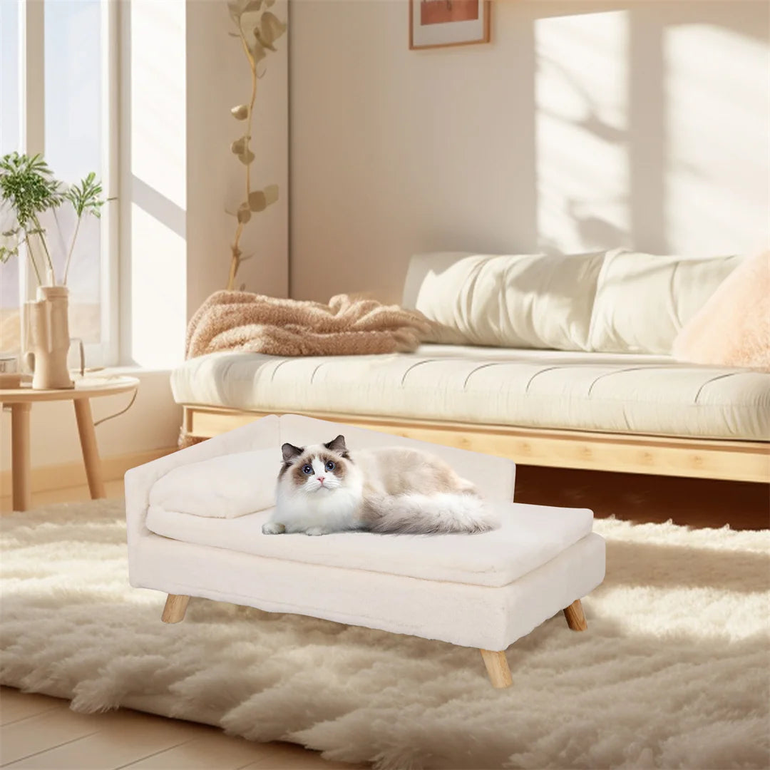 BINGOPAW L Shape Dog Sofa Bed With Plush Cushion Durable
