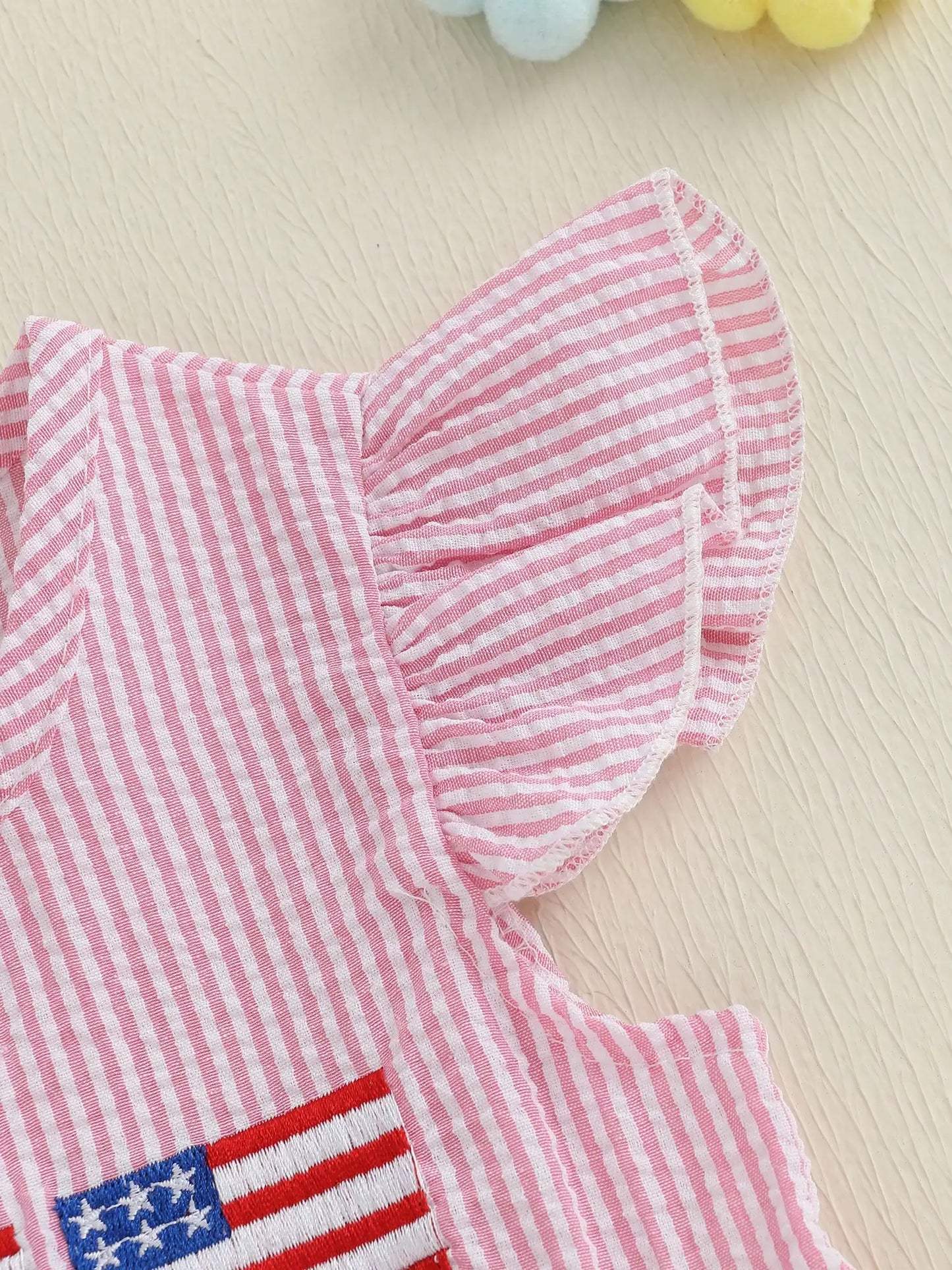Toddler Girl Fourth Of July Dress American Flag Smocked