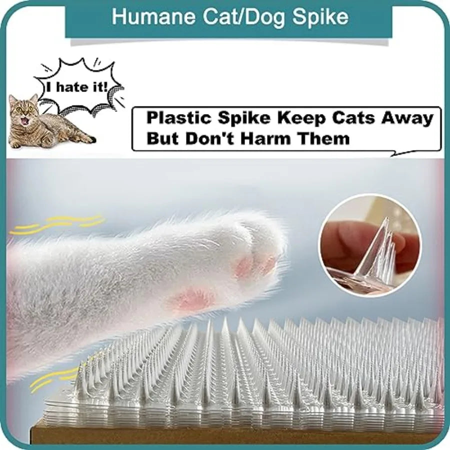 8 Pack Cat Deterrent Scat Mats Outdoor Indoor Training Spikes Plastic Mats