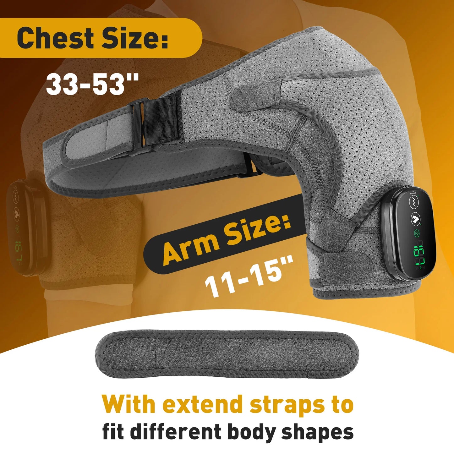 PASTSKY Electric Shoulder Heating Pad With 3 Modes Vibration