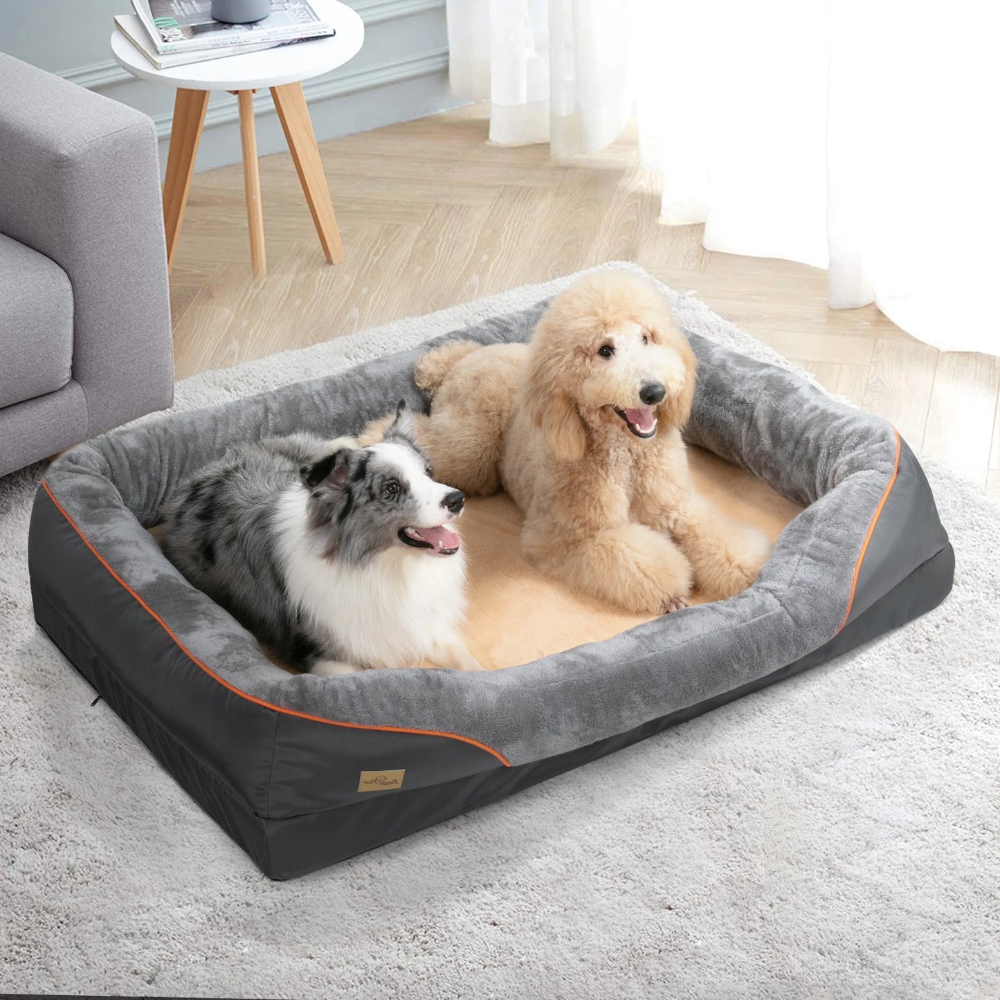Bingopaw Large Dog Bed Waterproof Fleece With Removable Cover