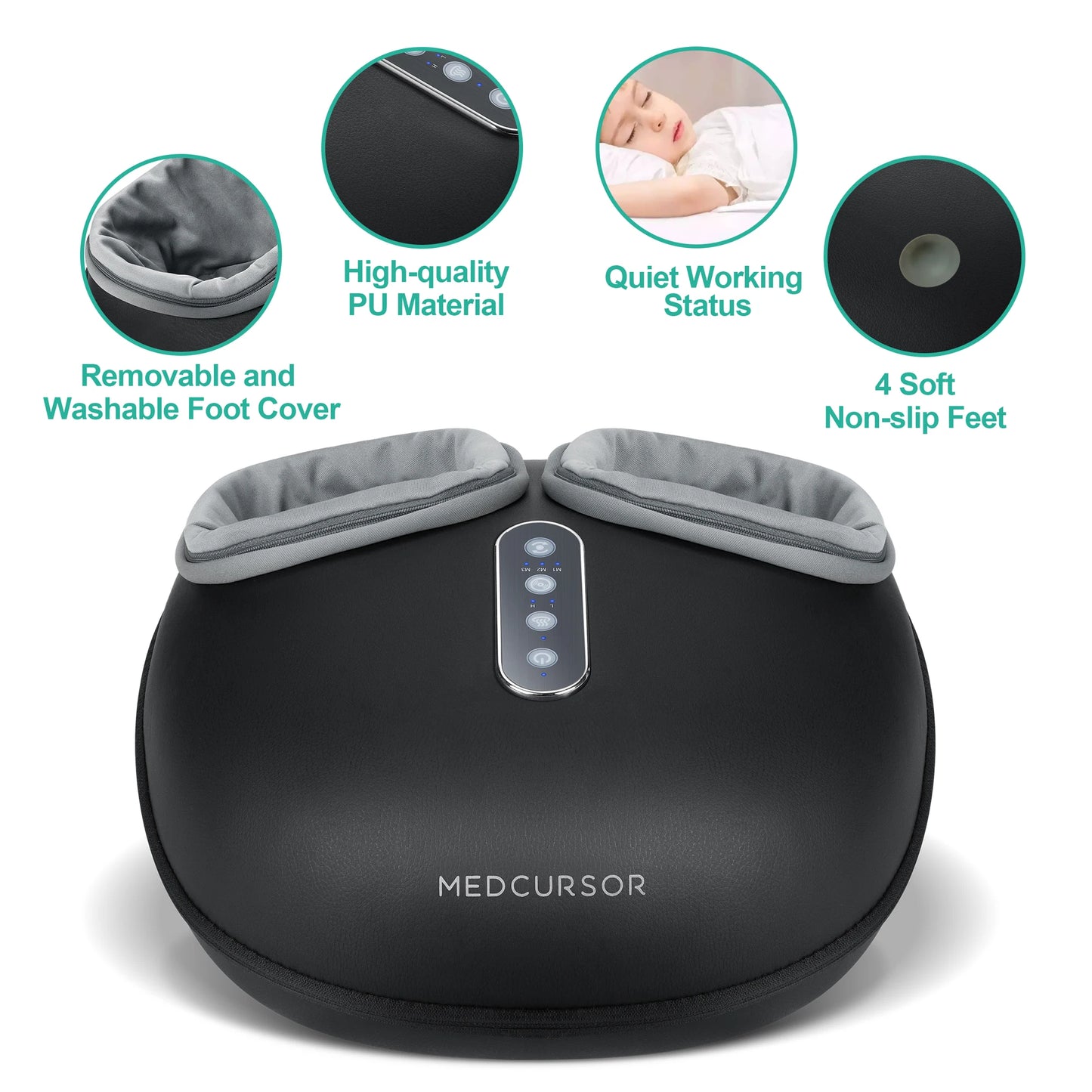 Medcursor Shiatsu Foot Massager With Heat Roller For Muscle Relief