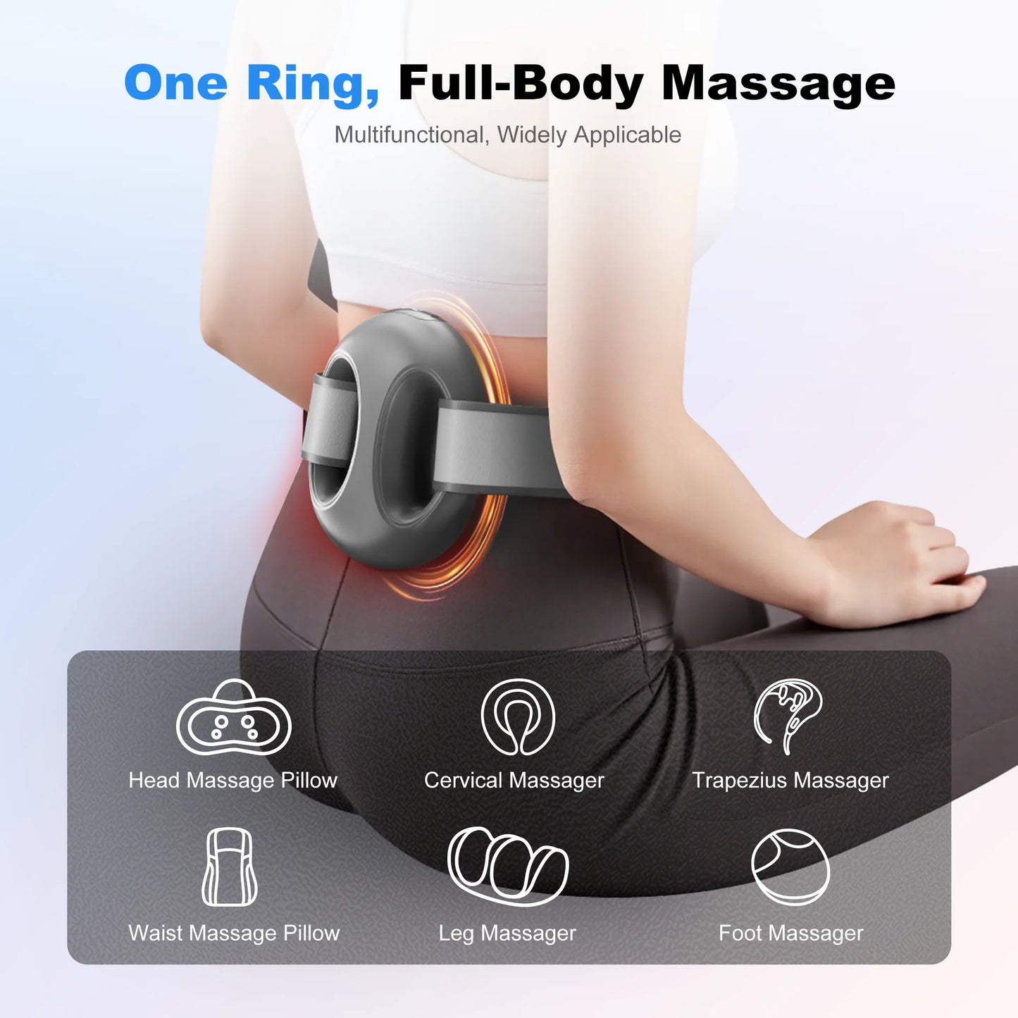 LEERCON Portable Fascia Ring Massager With High Frequency Vibration