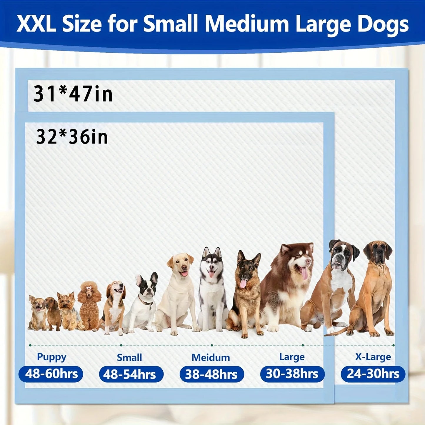 Ultra Absorbent Leakproof Pet Pee Pads For Dogs Cats Rabbits