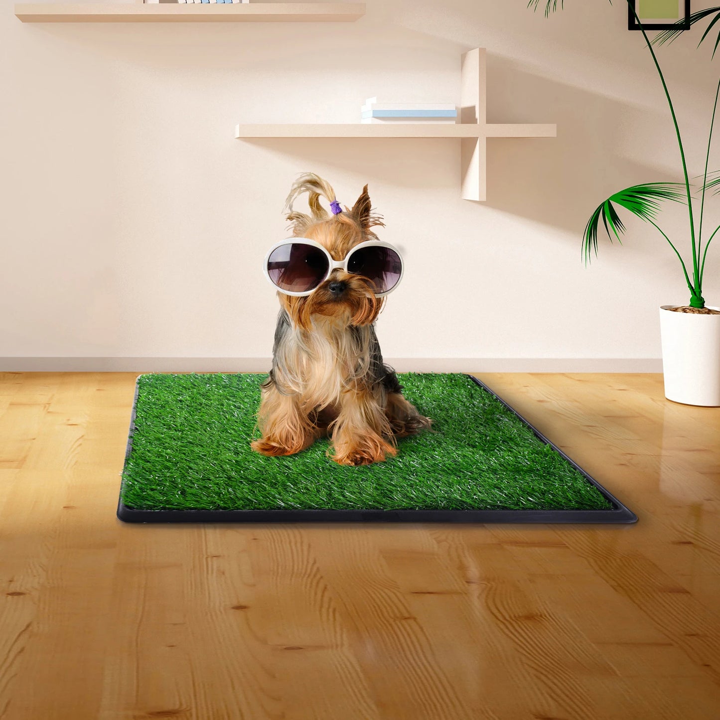 Realistic Artificial Grass Pet Toilet Potty for Dogs Indoor Turf