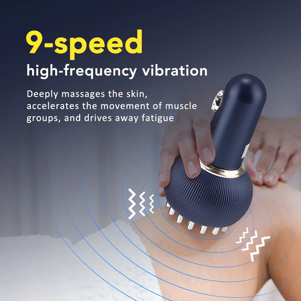 Hailicare Electric Meridian Body Massage Brush Lymphatic Drainage Microcurrent