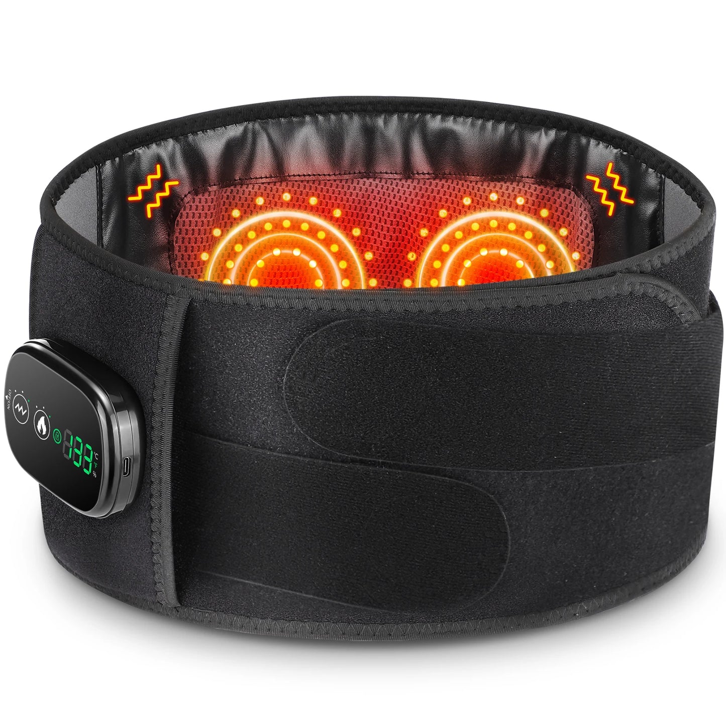 PASTSKY Electric Heating Waist Massager Vibration Hot Compress Belt