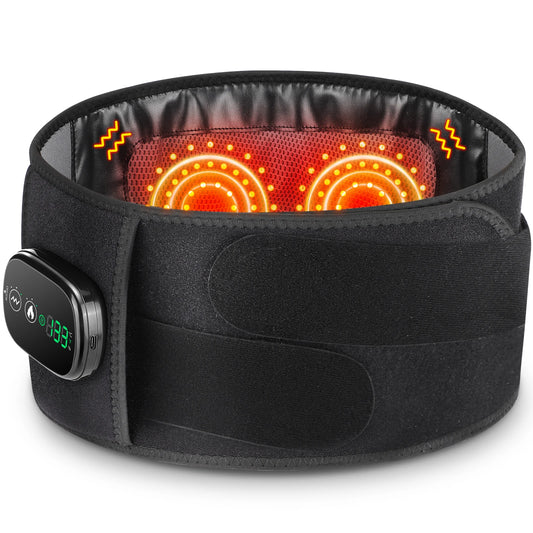 PASTSKY Electric Heating Waist Massager Vibration Hot Compress Belt