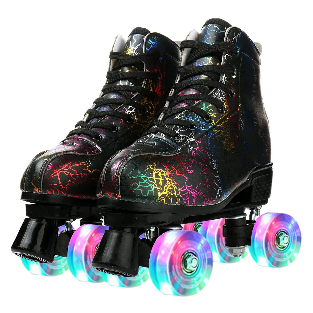 YYW Flashing Quad Roller Skates for Adults Outdoor Use