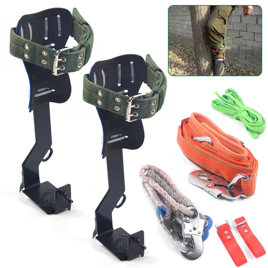 Bymaocar Tree Climbing Spike Set With Safety Belt Carabiner Lanyard