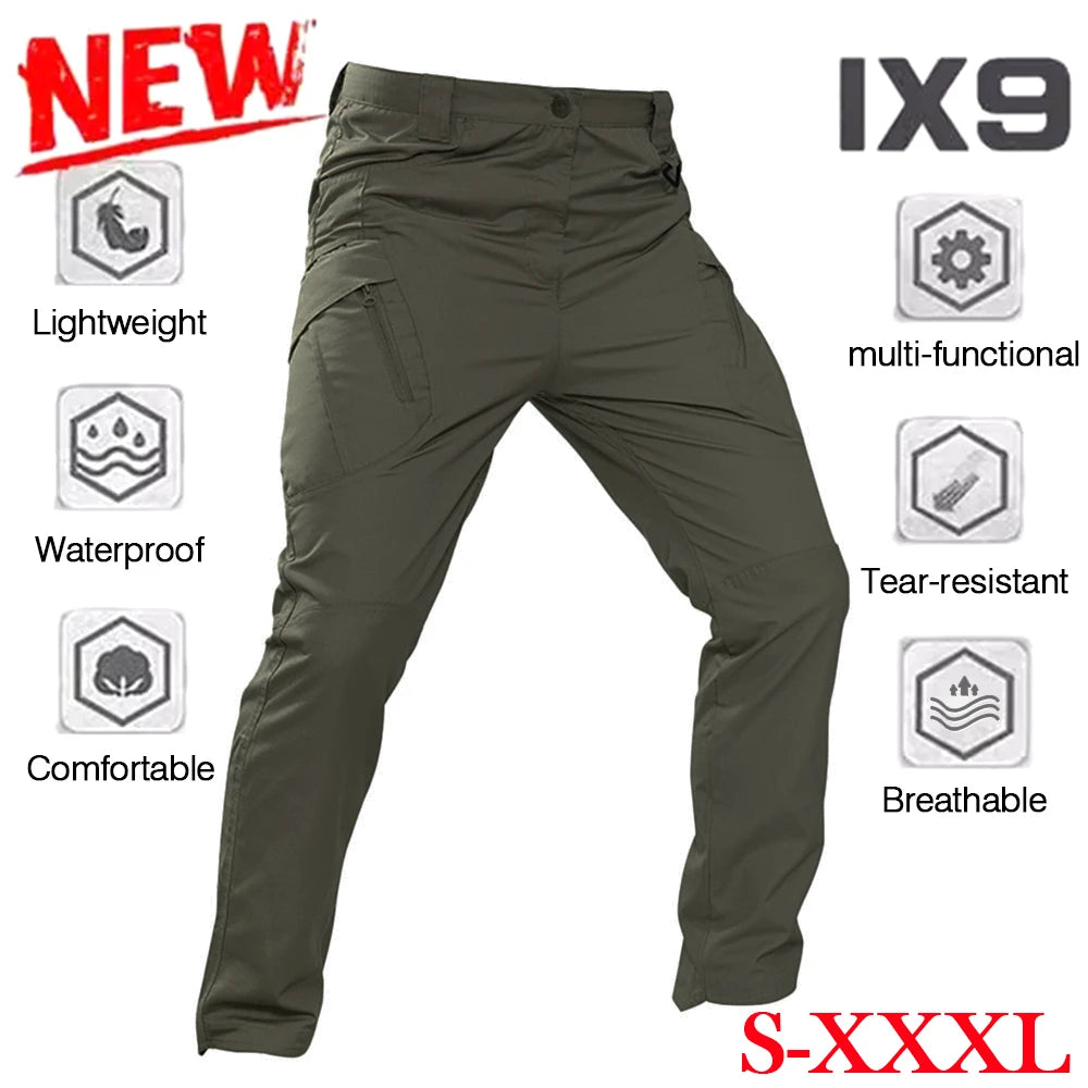 Ix9 Tactical Overalls Mens Four Seasons Cargo Pants With Multiple Pockets