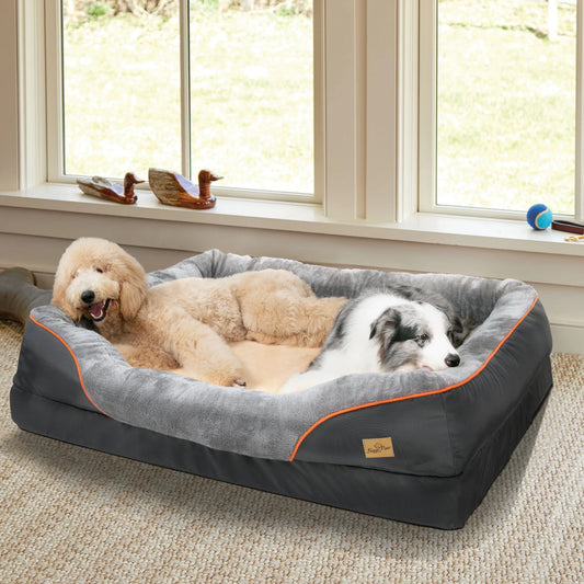 Bingopaw Large Dog Bed Waterproof Fleece With Removable Cover