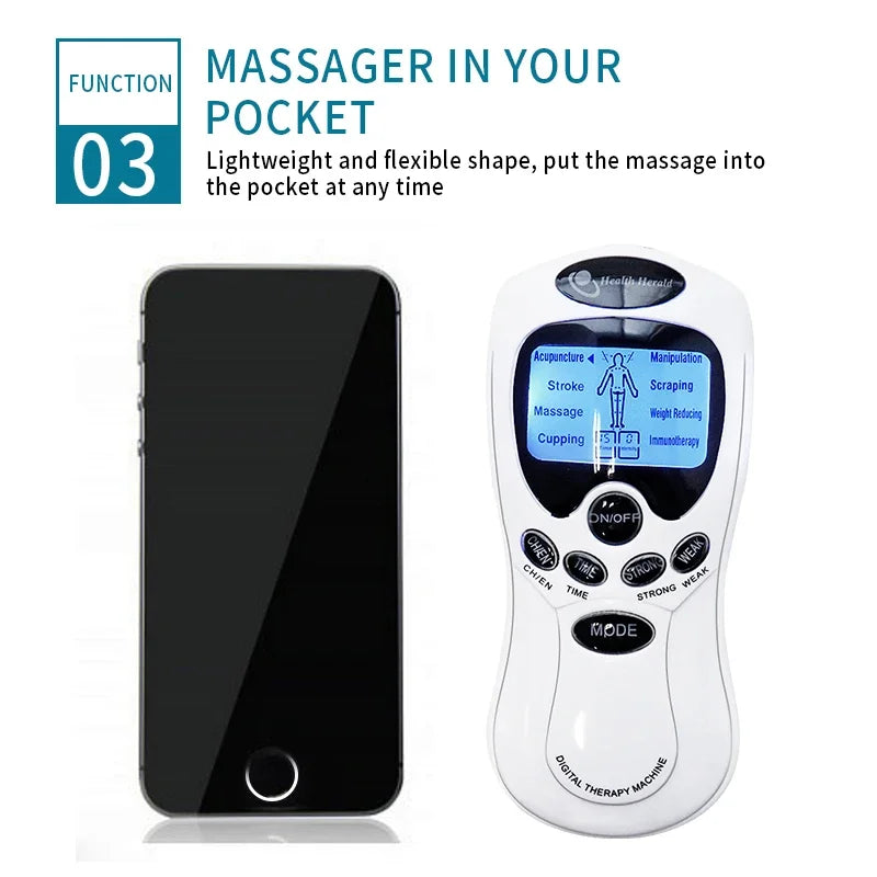 Tens Machine Physiotherapy Electronic Pulse Muscle Stimulator For Pain Relief